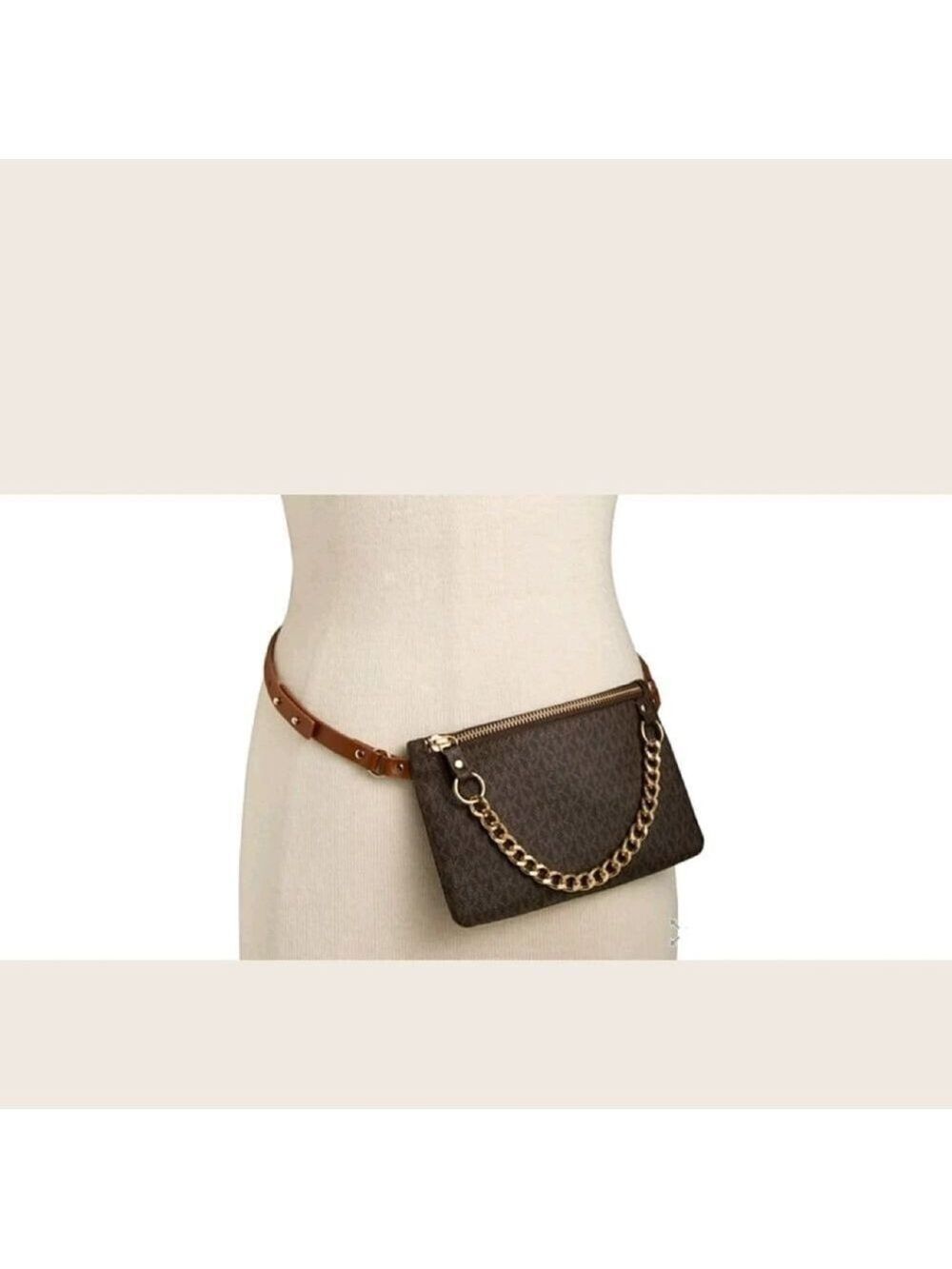 MICHAEL KORS HIP FANNY PACK BROWN